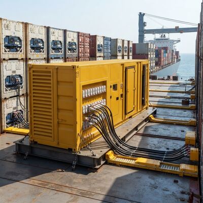 400kw 600kva Αθόρυβος τύπος Reefer Sockets Deck γεννήτης ντίζελ 60Hz Reefer Container Genset Power Pack με δοχεία