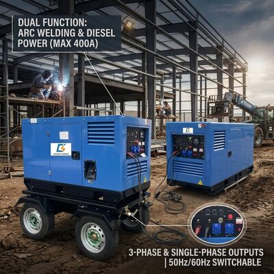 Γεννήτρια συγκόλλησης Denyo παρόμοια 400A 600A 480Amps Arc MMA MIG DC Diesel με αυτόματη εκκίνηση